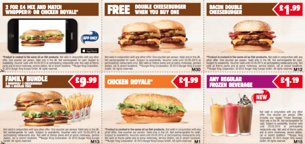 BurgerKing vouchers